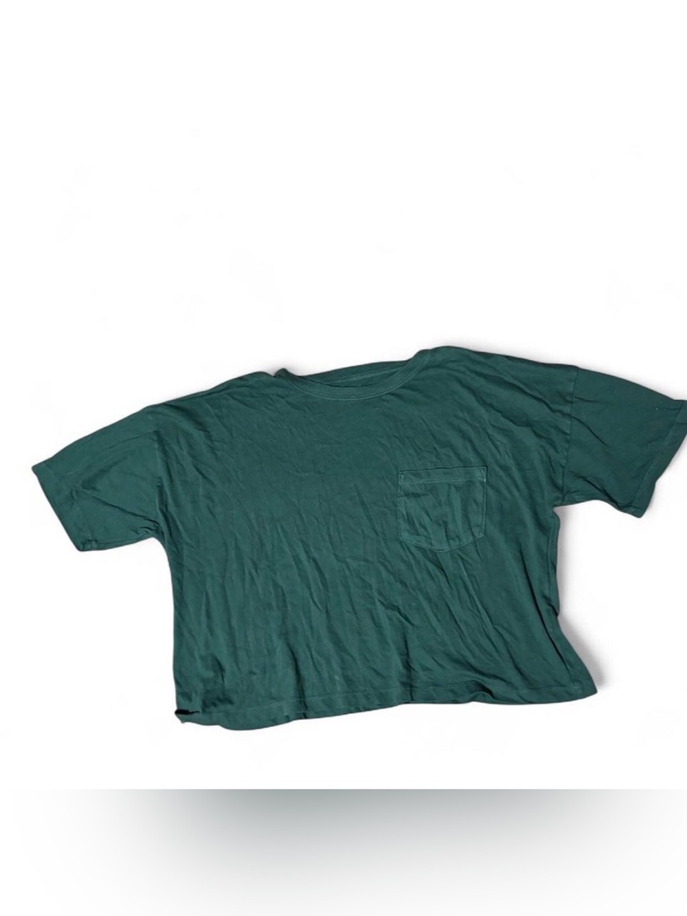NWT large green  cropped T-shirt